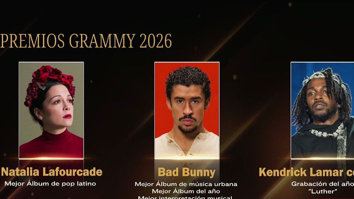 Premios Grammy 2026: Bad Bunny, Natalia Lafourcade, Billie Eilish Entre los Ganadores