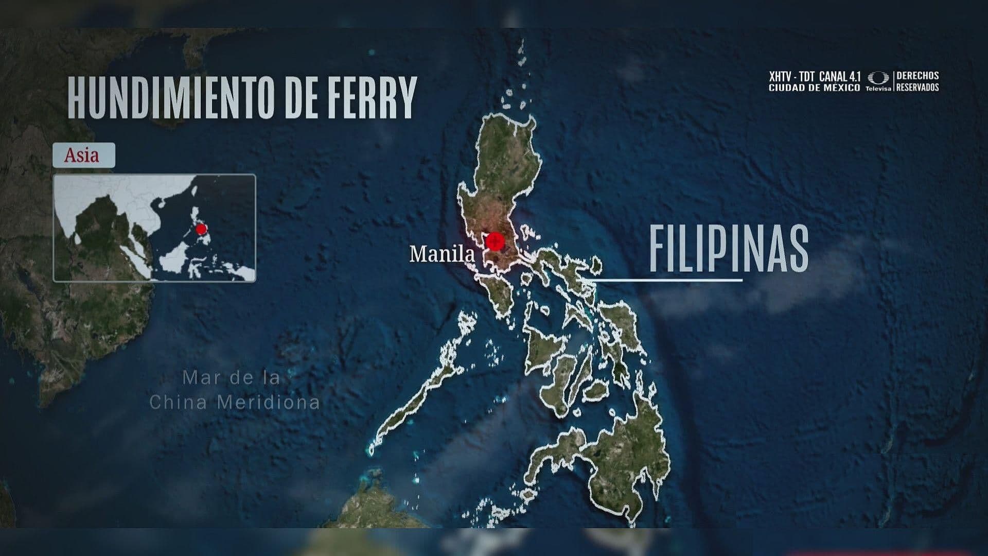 Ferry se Hundió al Sur de Filipinas; 13 Muertos y 138 Rescatados con Vida