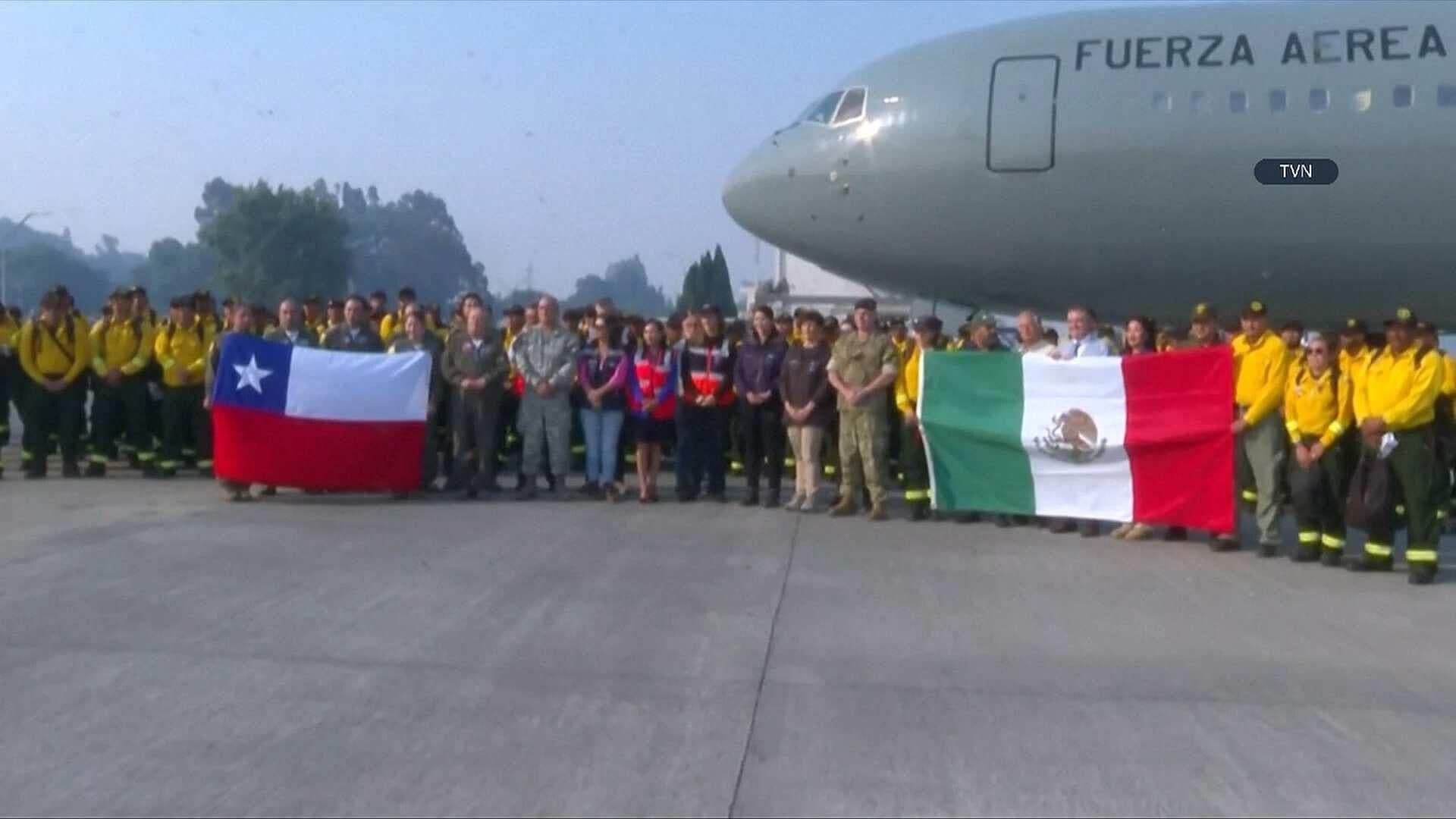 Llegan a Chile 145 Brigadistas Mexicanos para Combatir Incendios Forestales