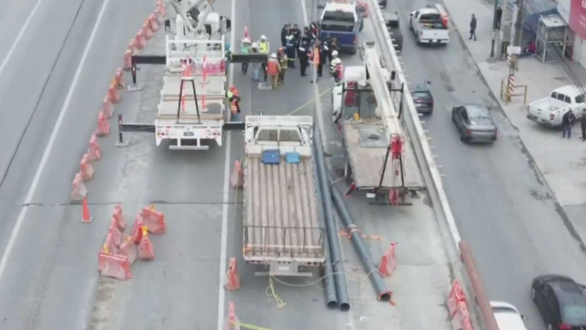 Suspenden Obras de L6 en Tramo de Miguel Alemán y Rómulo Garza tras Muerte de Trabajador