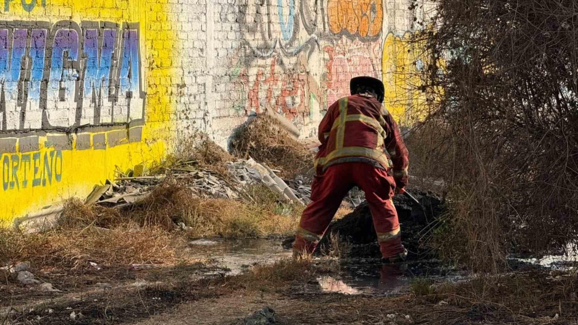 Acuden Refuerzos para Combatir Fuerte Incendio Hoy en Acolman, Cerca de la Lechería–Texcoco