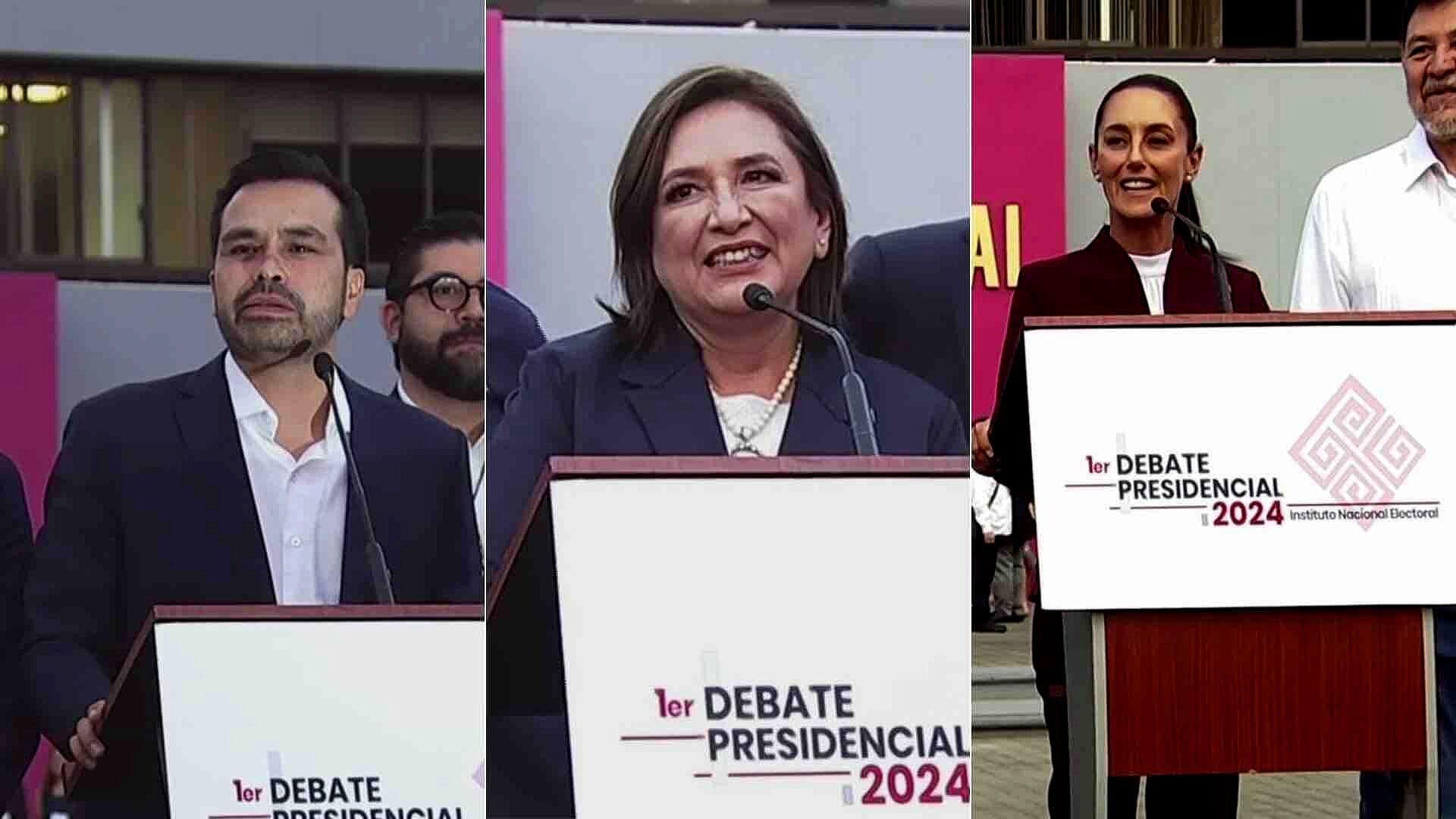 Candidatos a la Presidencia de México Llegan al INE para el Primer Debate