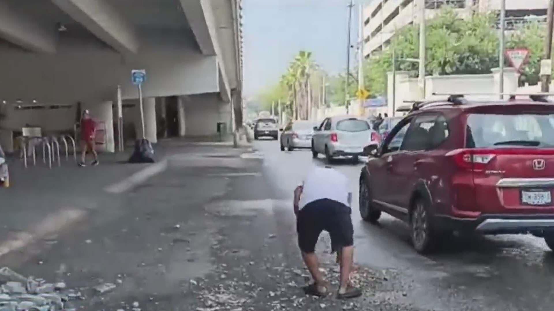 Se "Desmorona" Puente Vehicular en Gonzalitos
