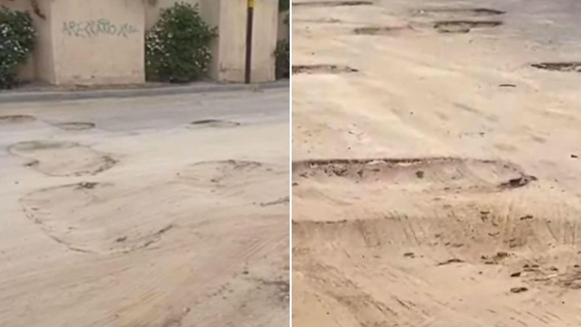 Reportan Calles Llenas de Baches en Fraccionamiento Misión, Ensenada