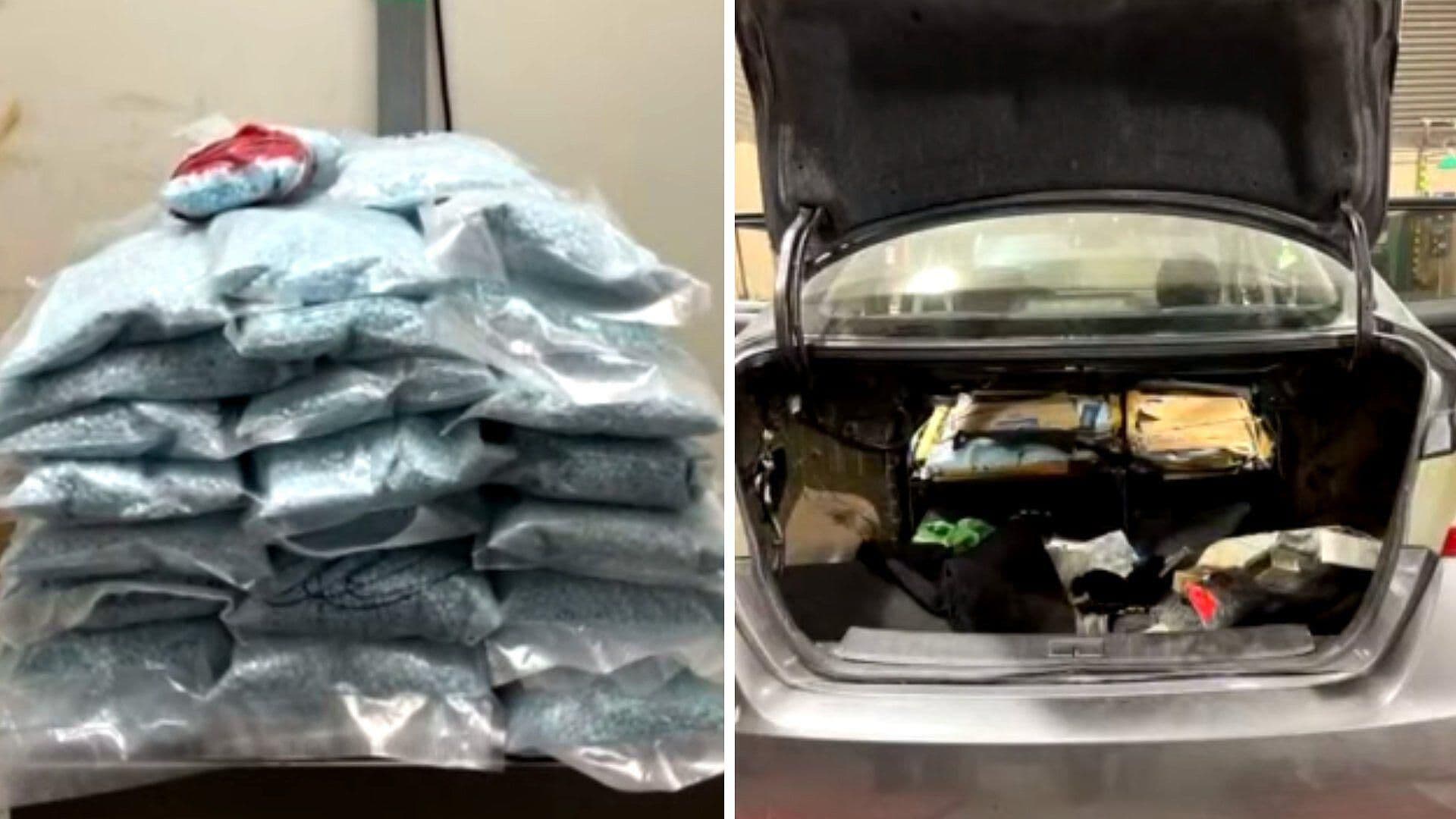 Agentes Decomisan 55 Kilos de Pastillas de Fentanilo en Cruce de Calexico