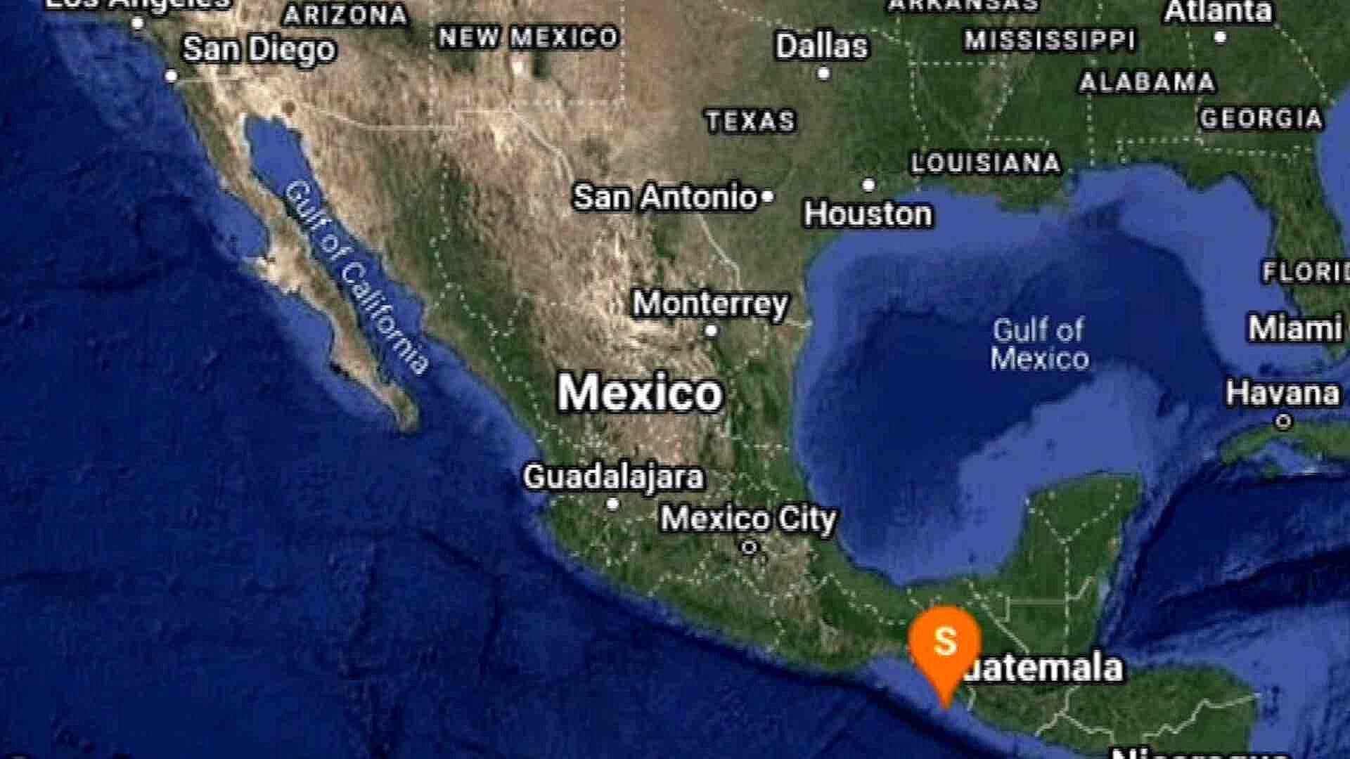 Sismo de Magnitud 4.4 se Registra al Suroeste de Huixtla, Chiapas