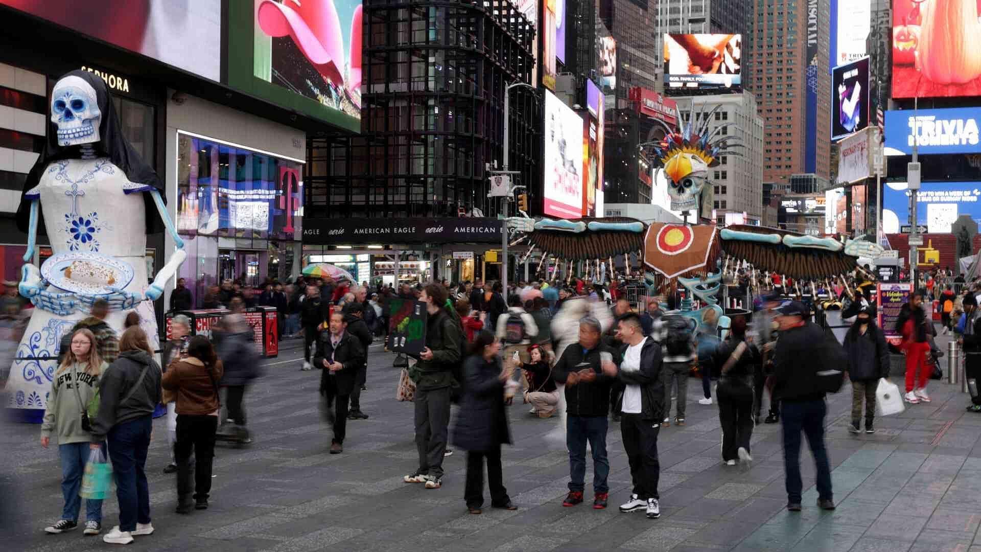 El Valle de las Catrinas Llega a Times Square en Nueva York