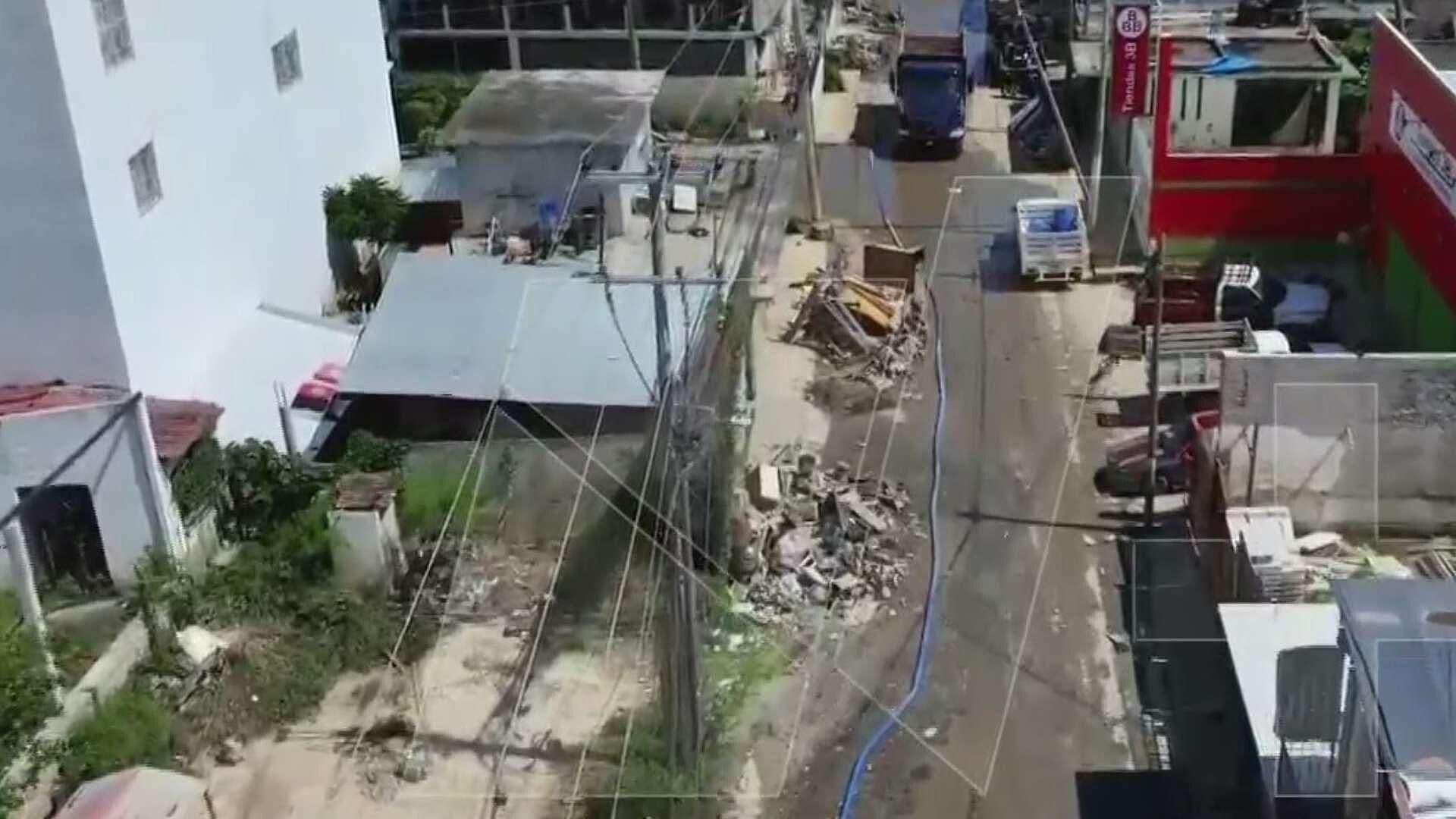Así se Ve Desde el Aire Acapulco a 16 Días del Golpe del Huracán "John"