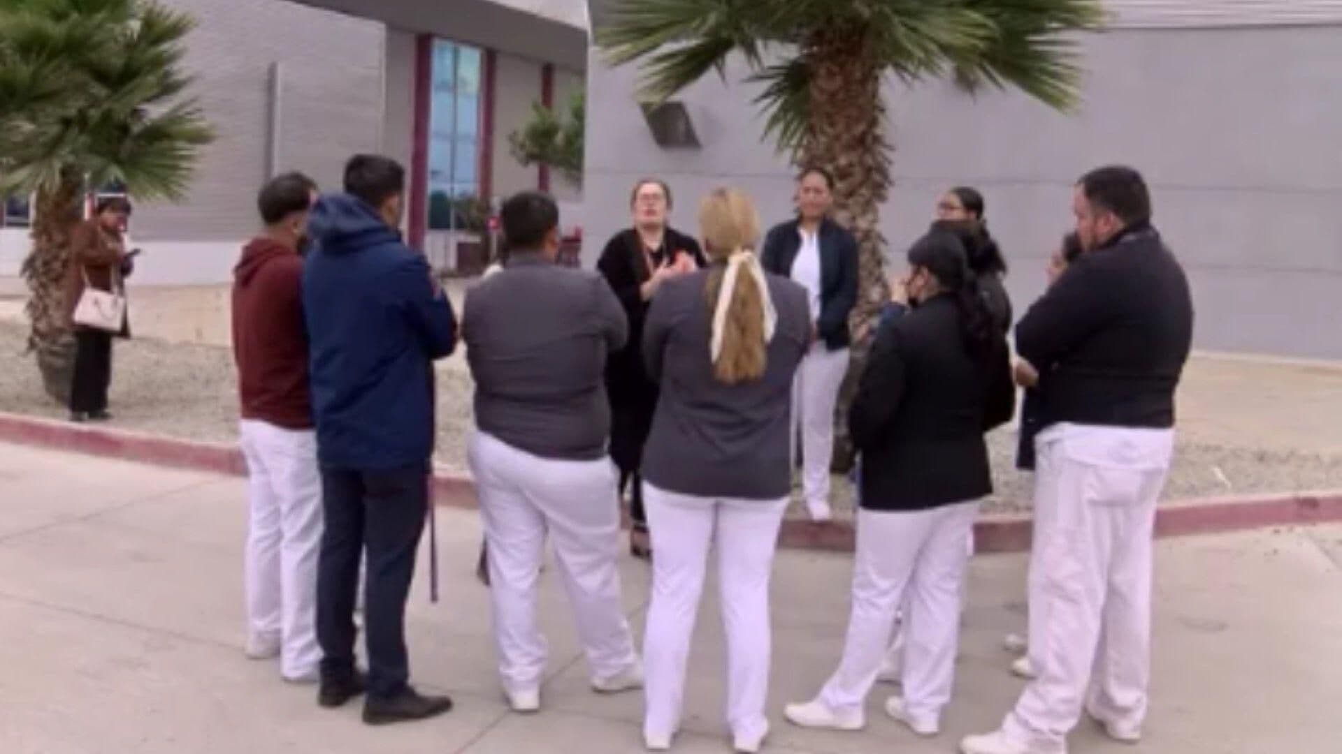Enfermeros del Hospital General de Tijuana se Manifiestan Por Basificación