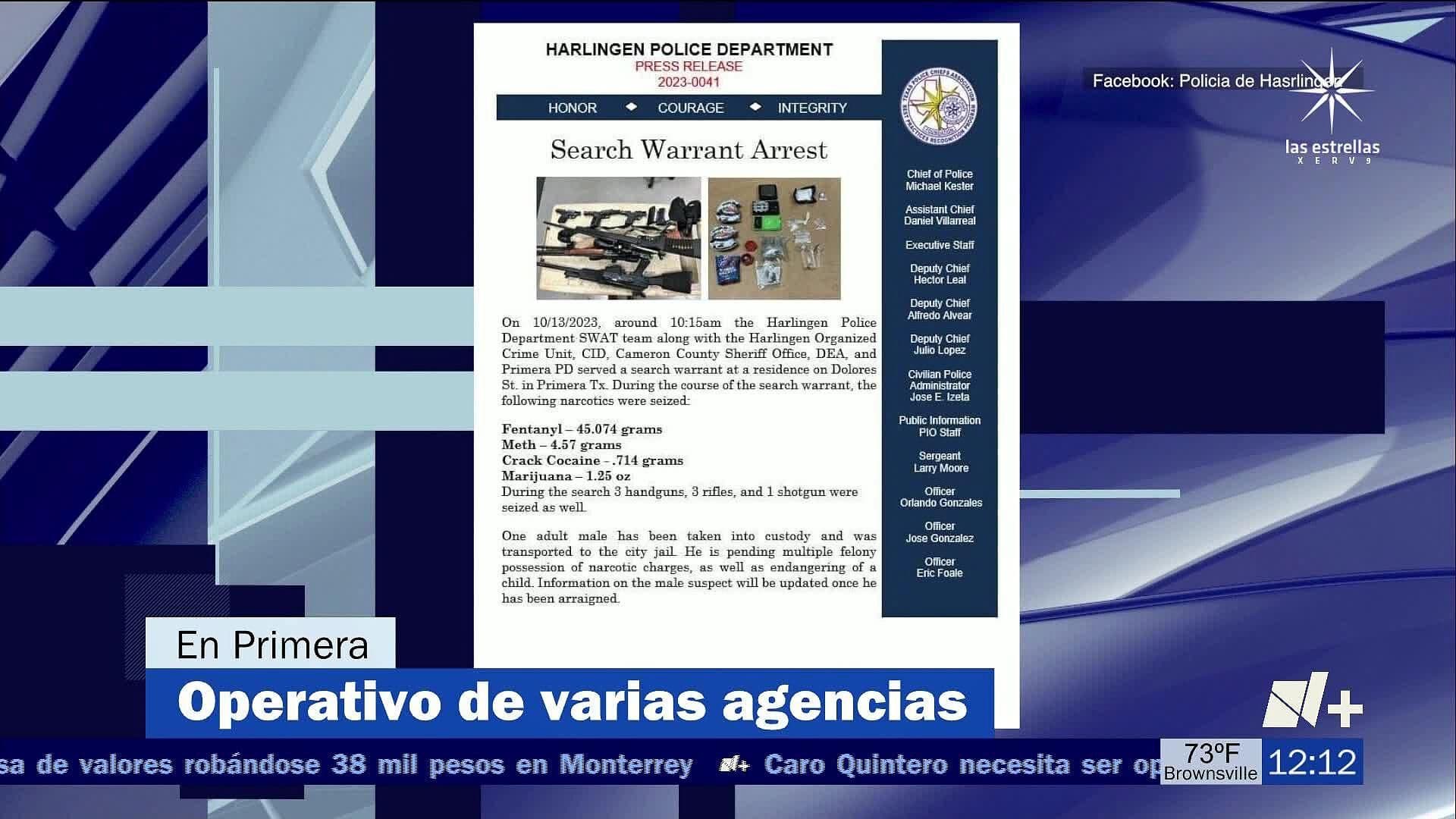 Catean Casa en el Condado de Cameron; Arrestan a un Hombre