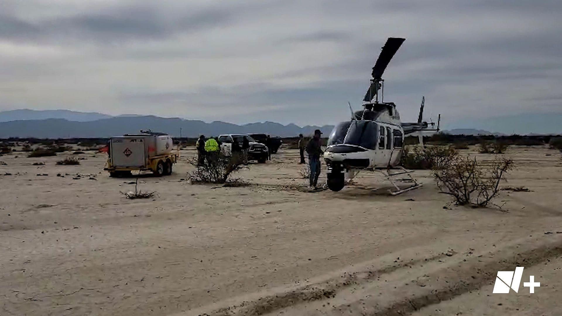 Helicóptero Aterriza de Emergencia por Fuertes Vientos en Parras de la Fuente