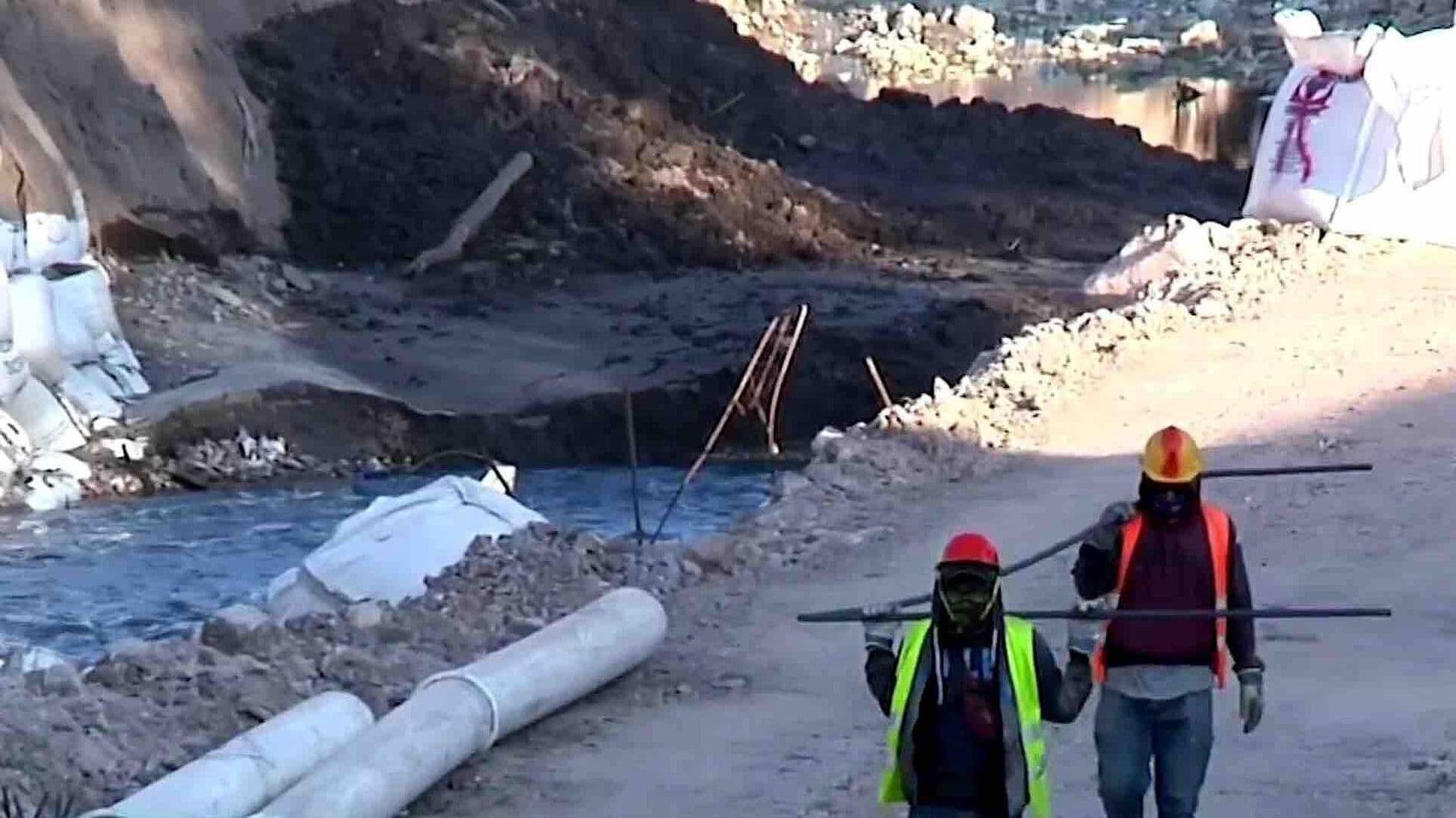Investigan Derrumbe en Obra de Revestimiento del Río Tula en Hidalgo con un Fallecido