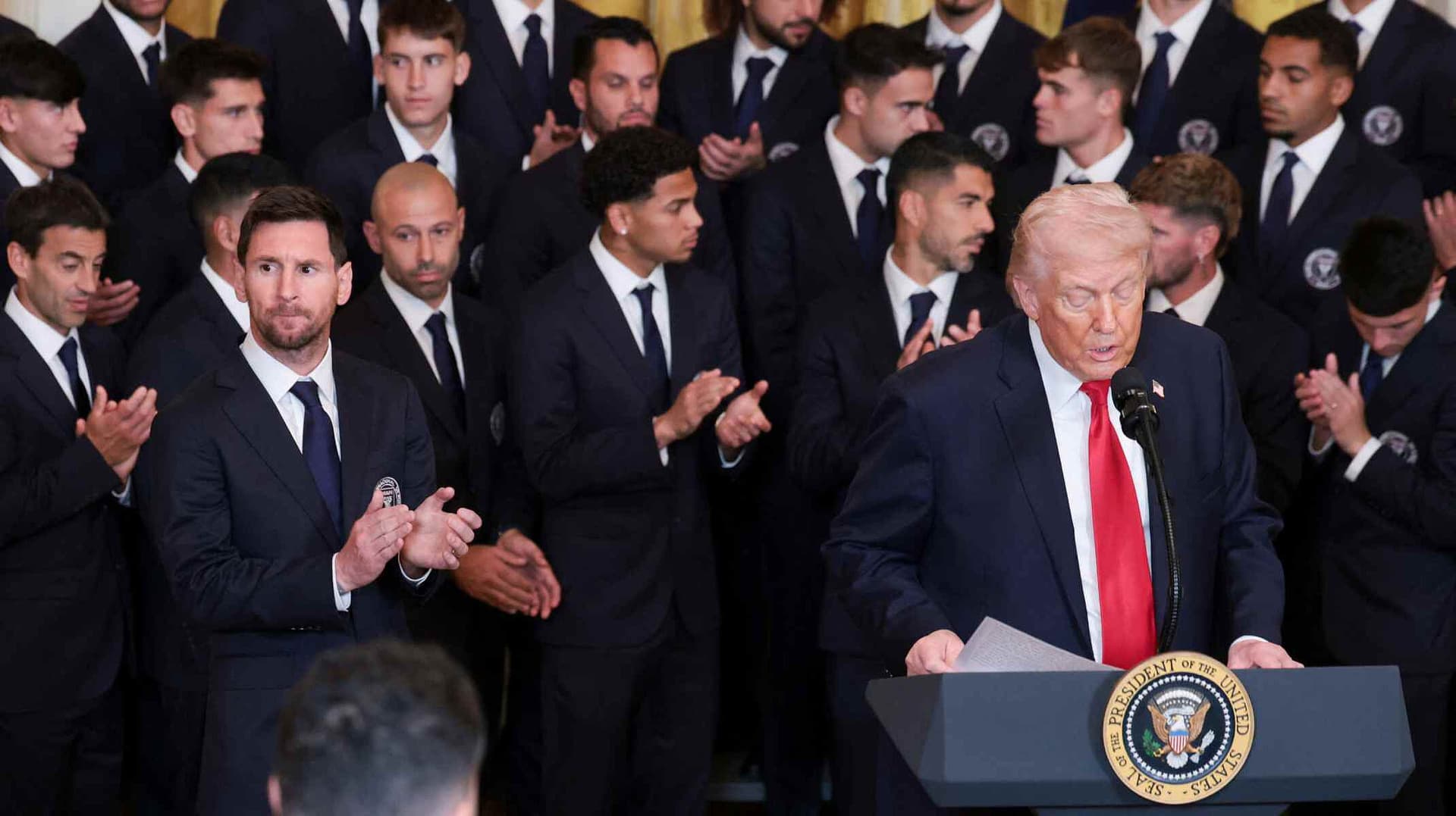 Donald Trump Se Reúne con Lionel Messi y los Demás Jugadores del Inter Miami