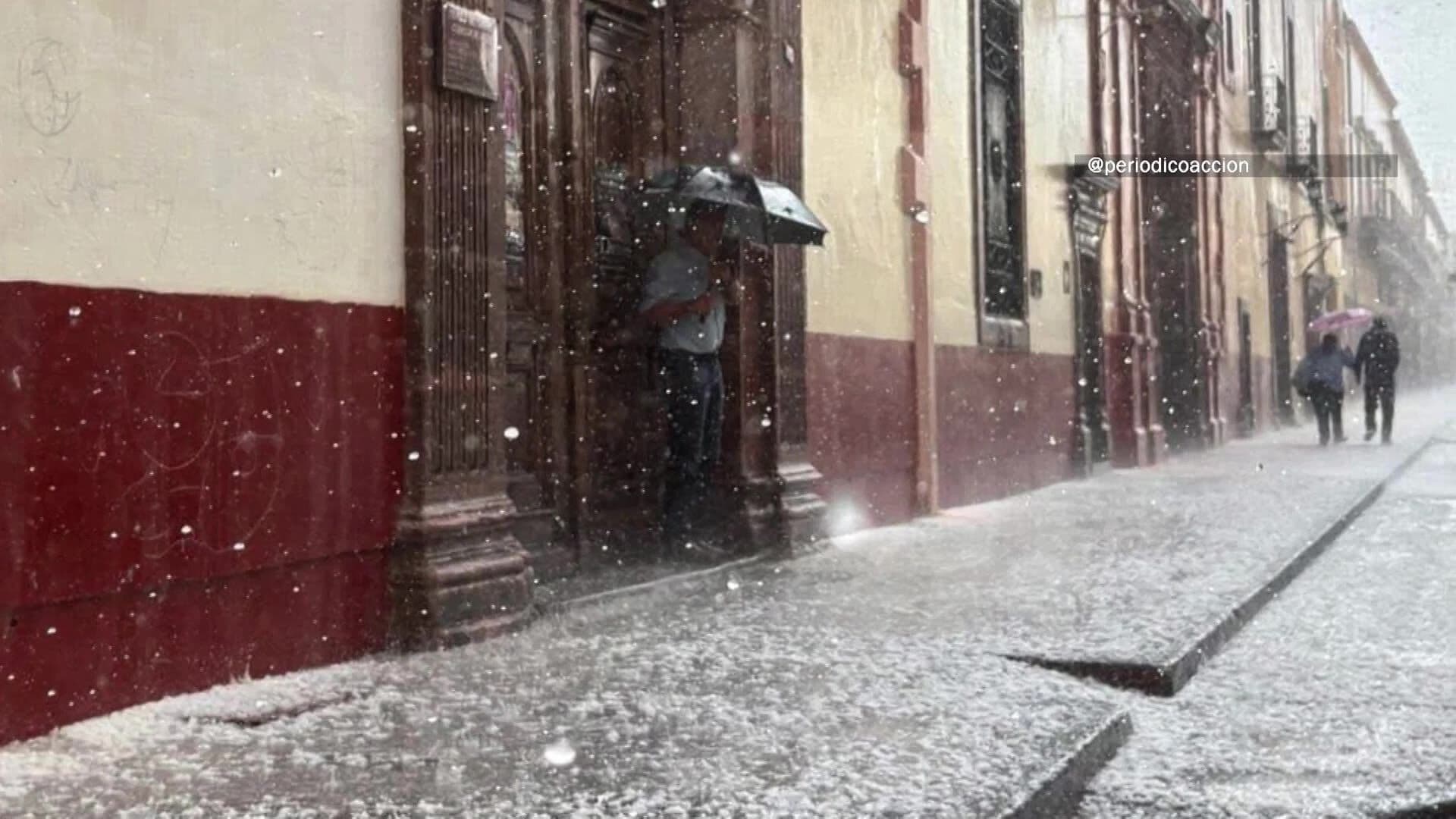Así se Vio la Granizada que Tomó por Sorpresa a los Potosinos