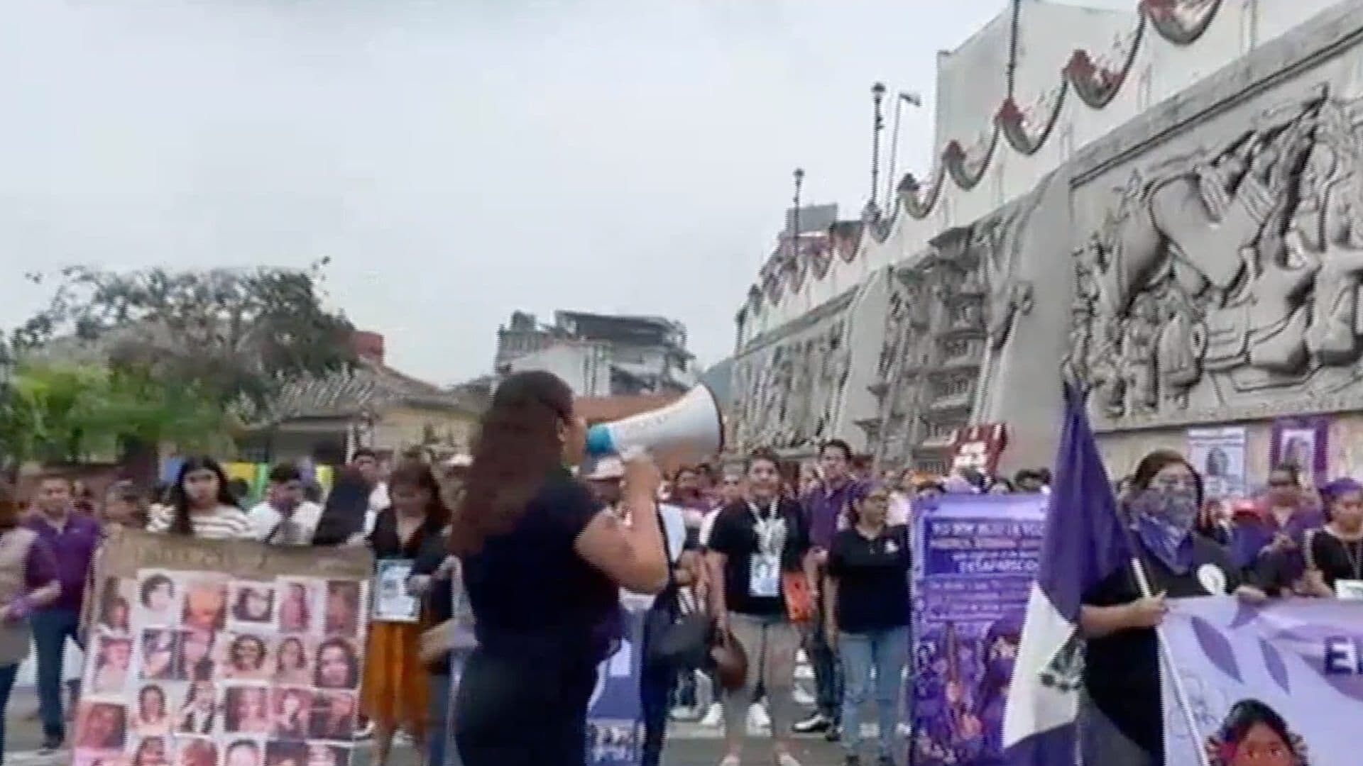 Colectivos Feministas Realizaron Marcha Pacífica poor el 8M en Papantla Veracruz