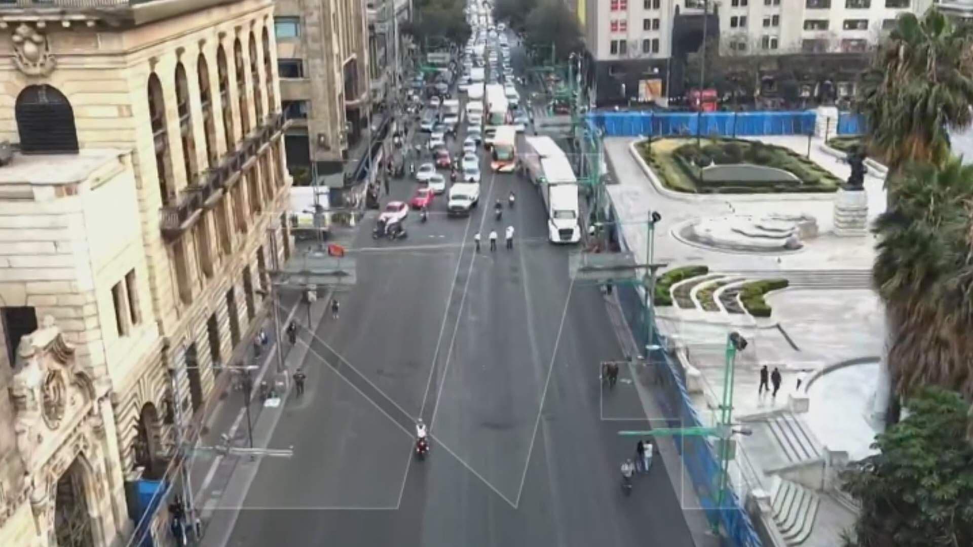 Desde el Aire: Así se Ve Caos por Protesta Feminista Hoy en Eje Central Lázaro Cárdenas, CDMX