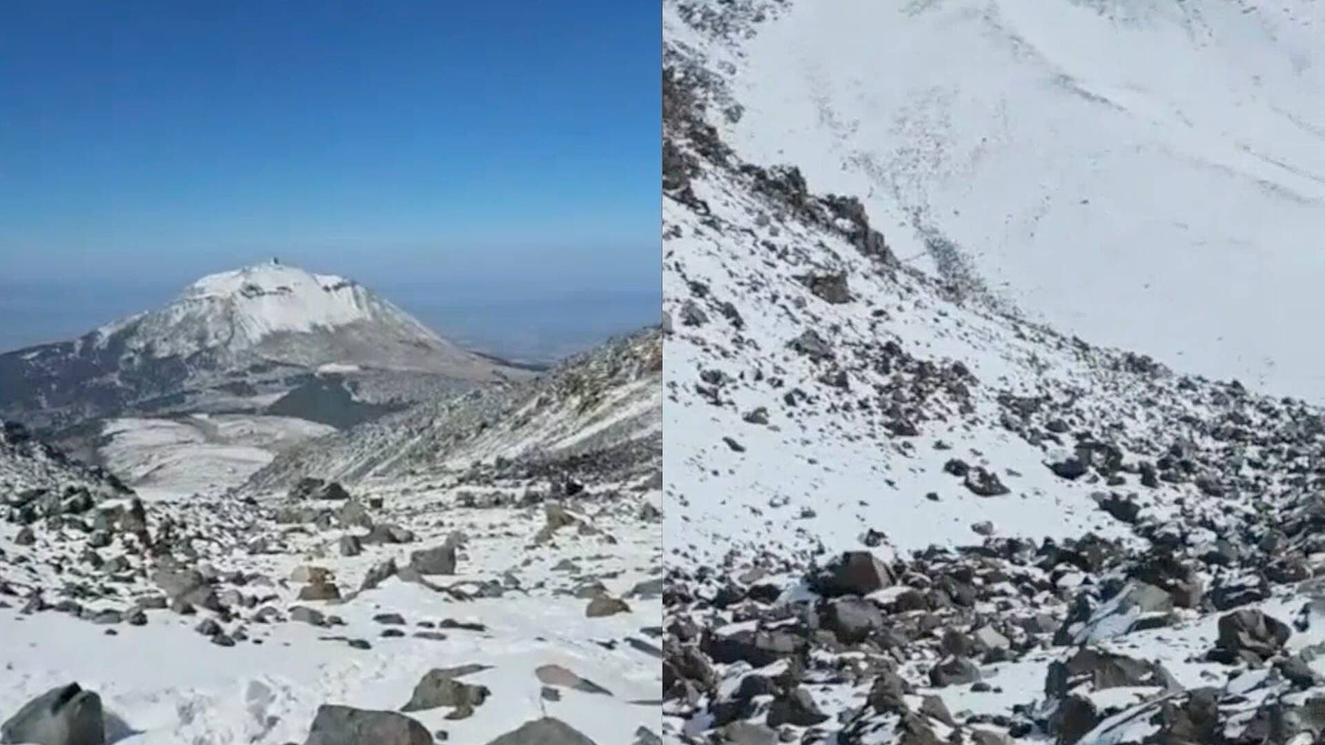 Así Lució la Cara Sur del Pico de Orizaba tras la Cuarta Nevada