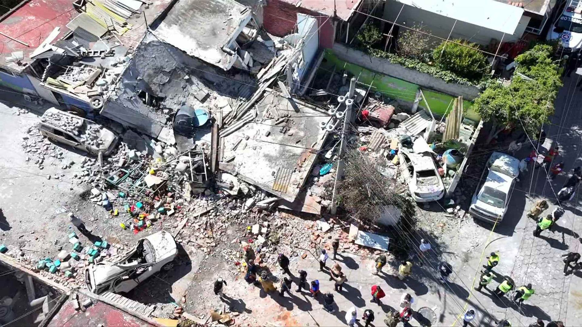 Desde el Aire: Explosión por Acumulación de Gas Hoy en Coacalco Provoca Derrumbe de Casa