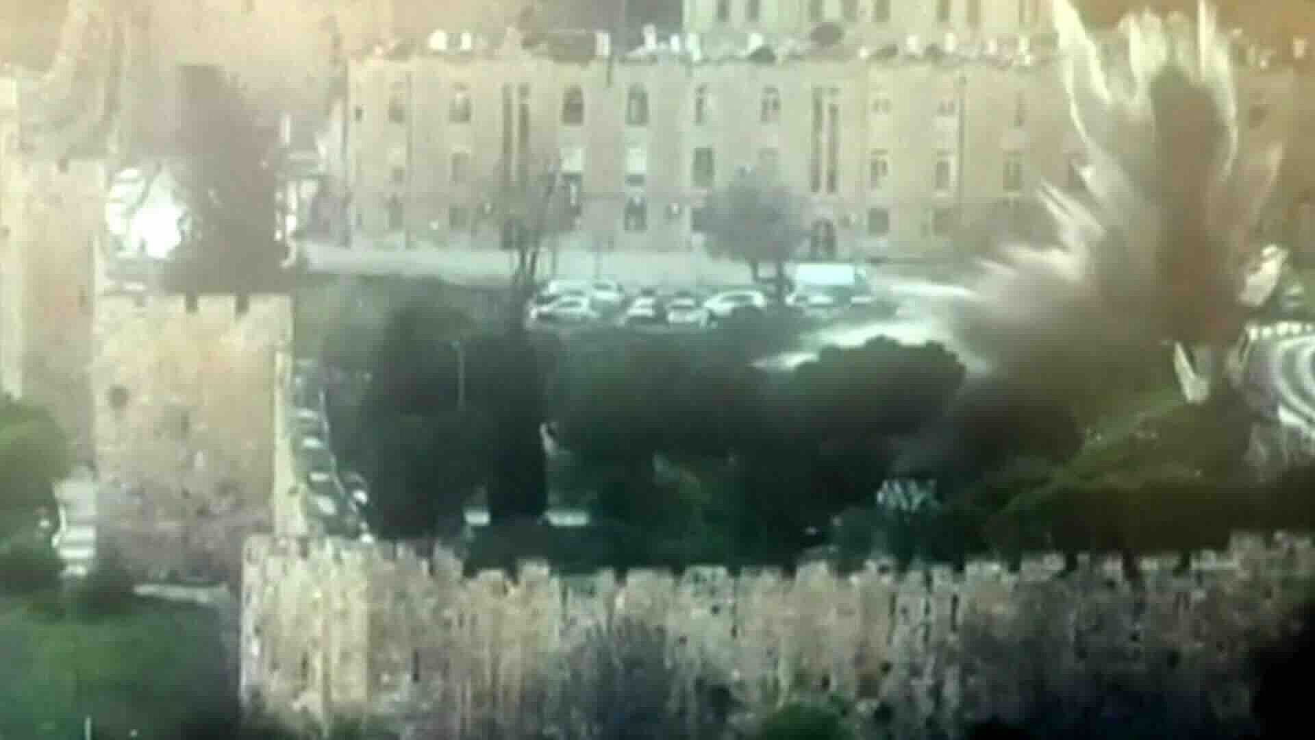 Video Muestra Impacto de Misil Cerca de la Ciudad Vieja de Jerusalén