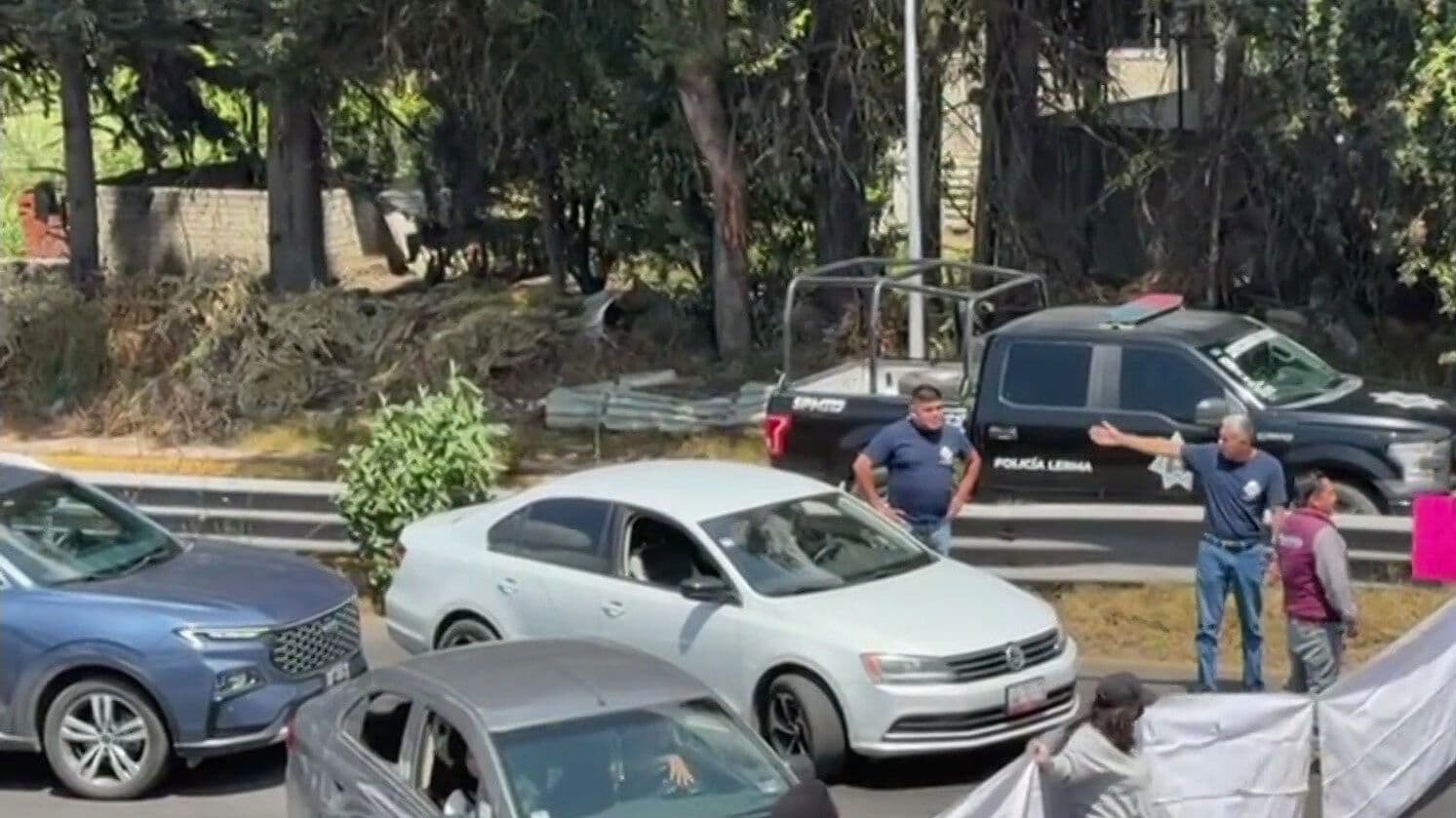 Bloqueo Hoy en Carretera México-Toluca; Provoca filas kilométricas hacia Cuajimalpa