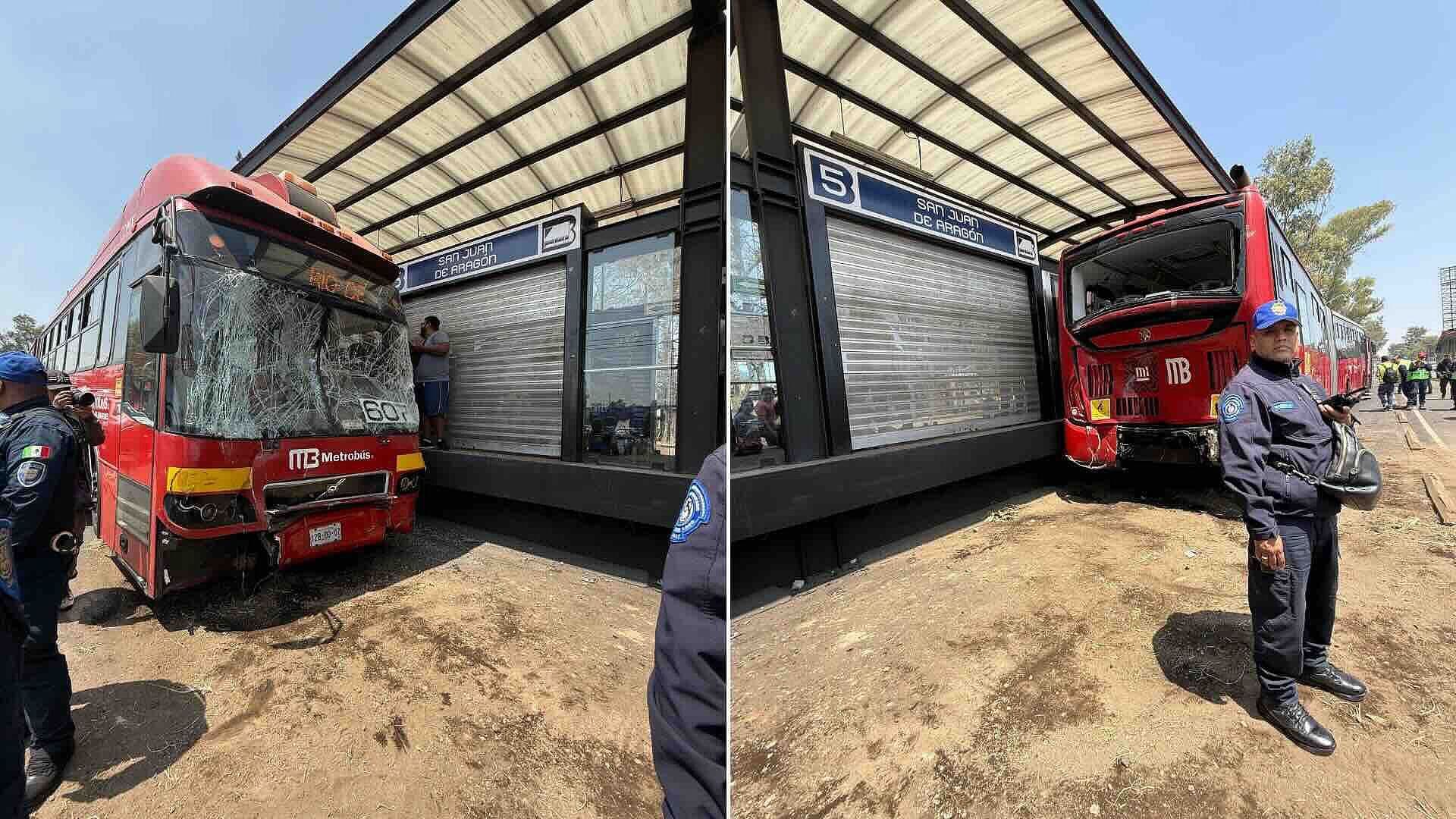 Deja Choque de Metrobús 15 Lesionados en San Juan de Aragón en CDMX