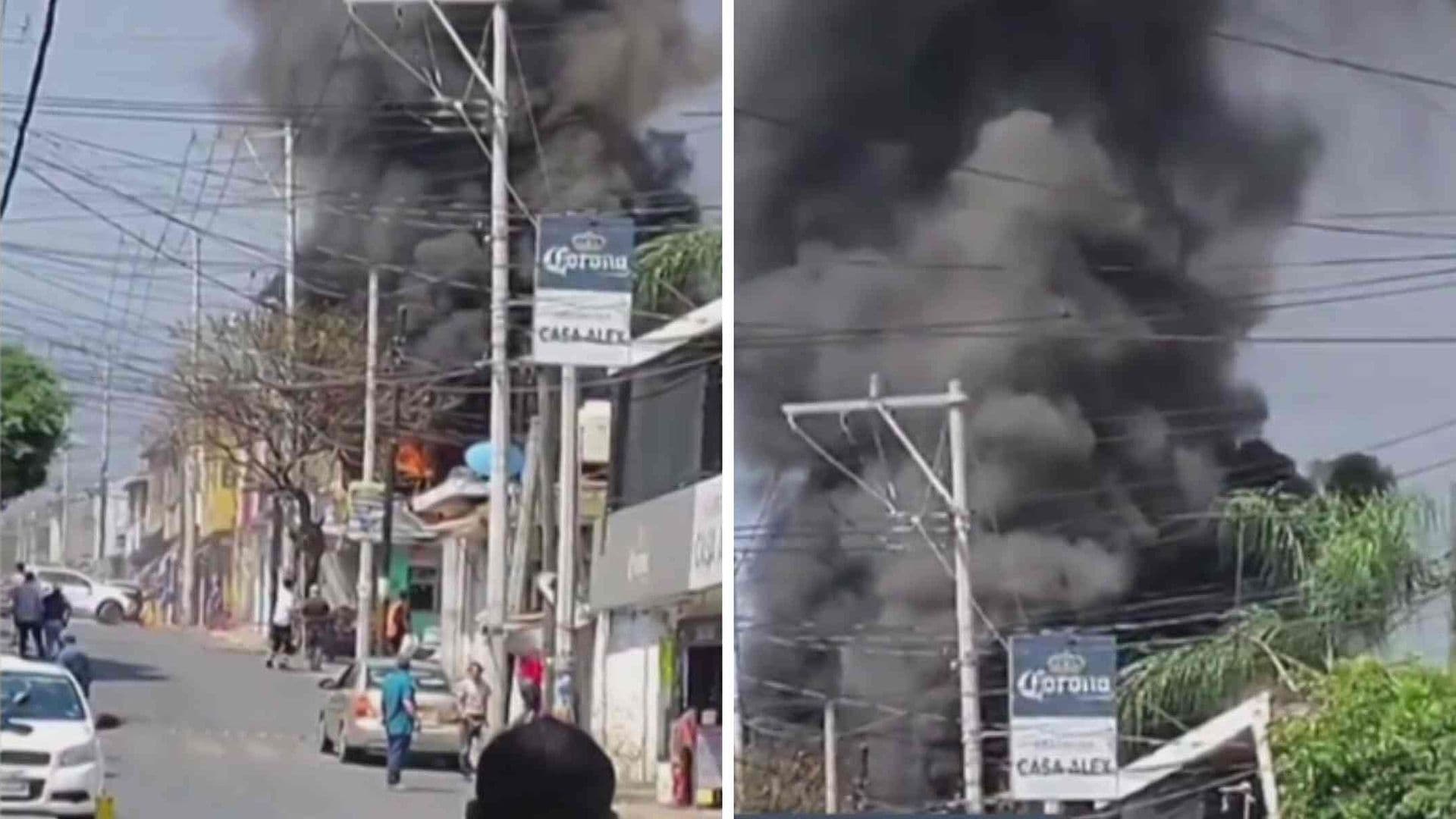 Se Registra Fuerte Incendio en Cuernavaca, Morelos; Enorme Columna de Humo Cubre la Zona