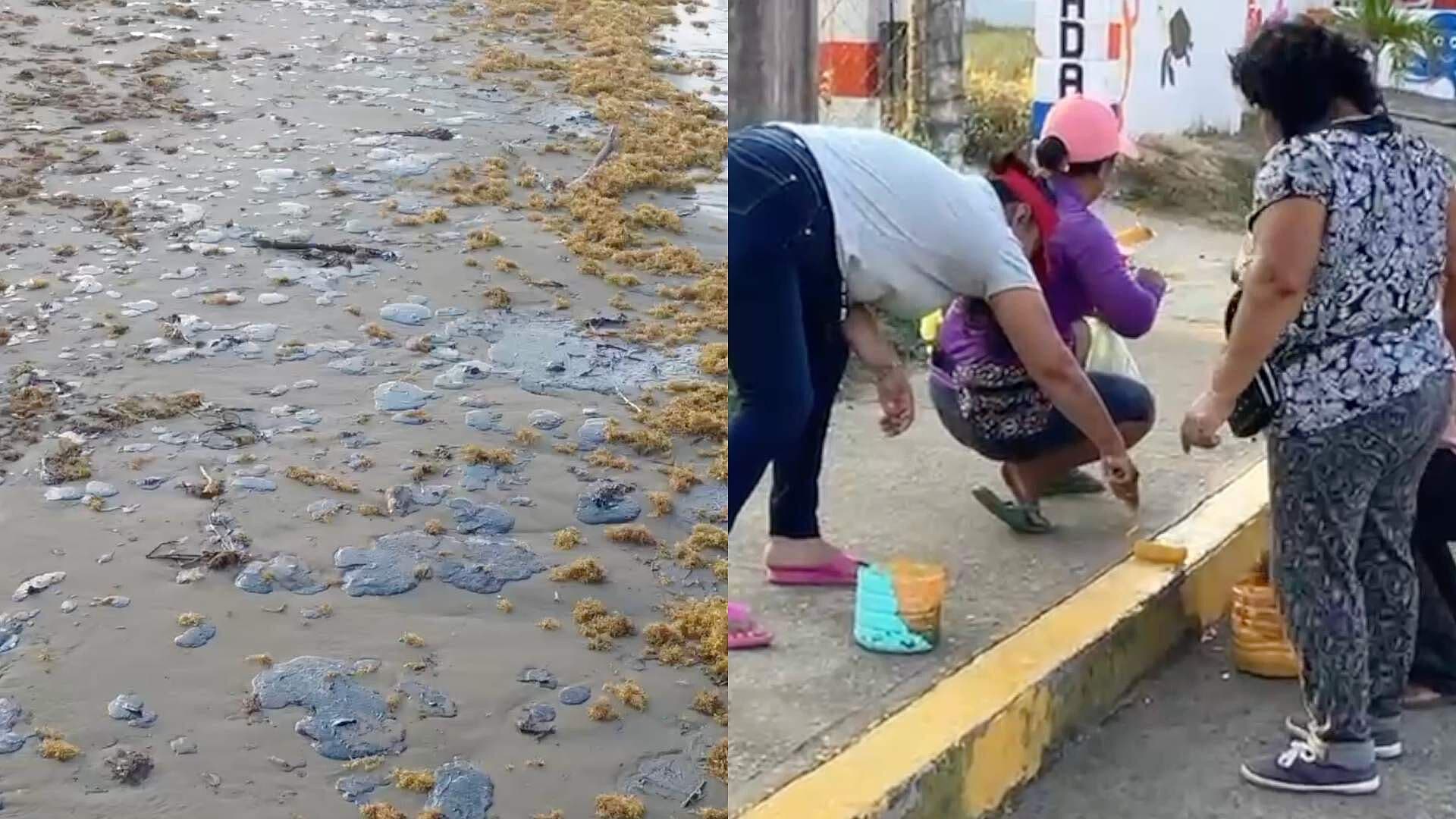 Habitantes de Las Barrillas Arreglan Entrada a Zona Turística tras Derrame de Hidrocarburo