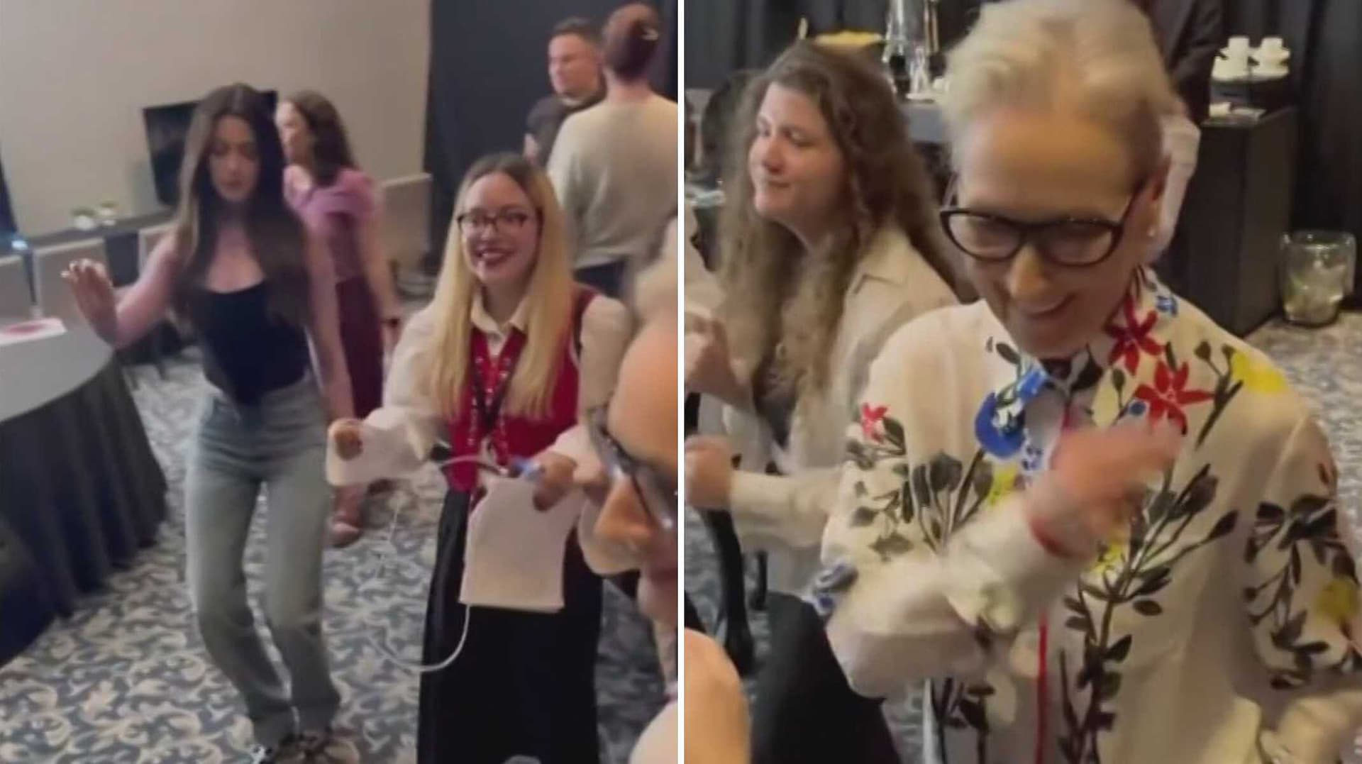 Video: Meryl Streep y Anne Hathaway Bailan Así al Ritmo de Cumbia en México
