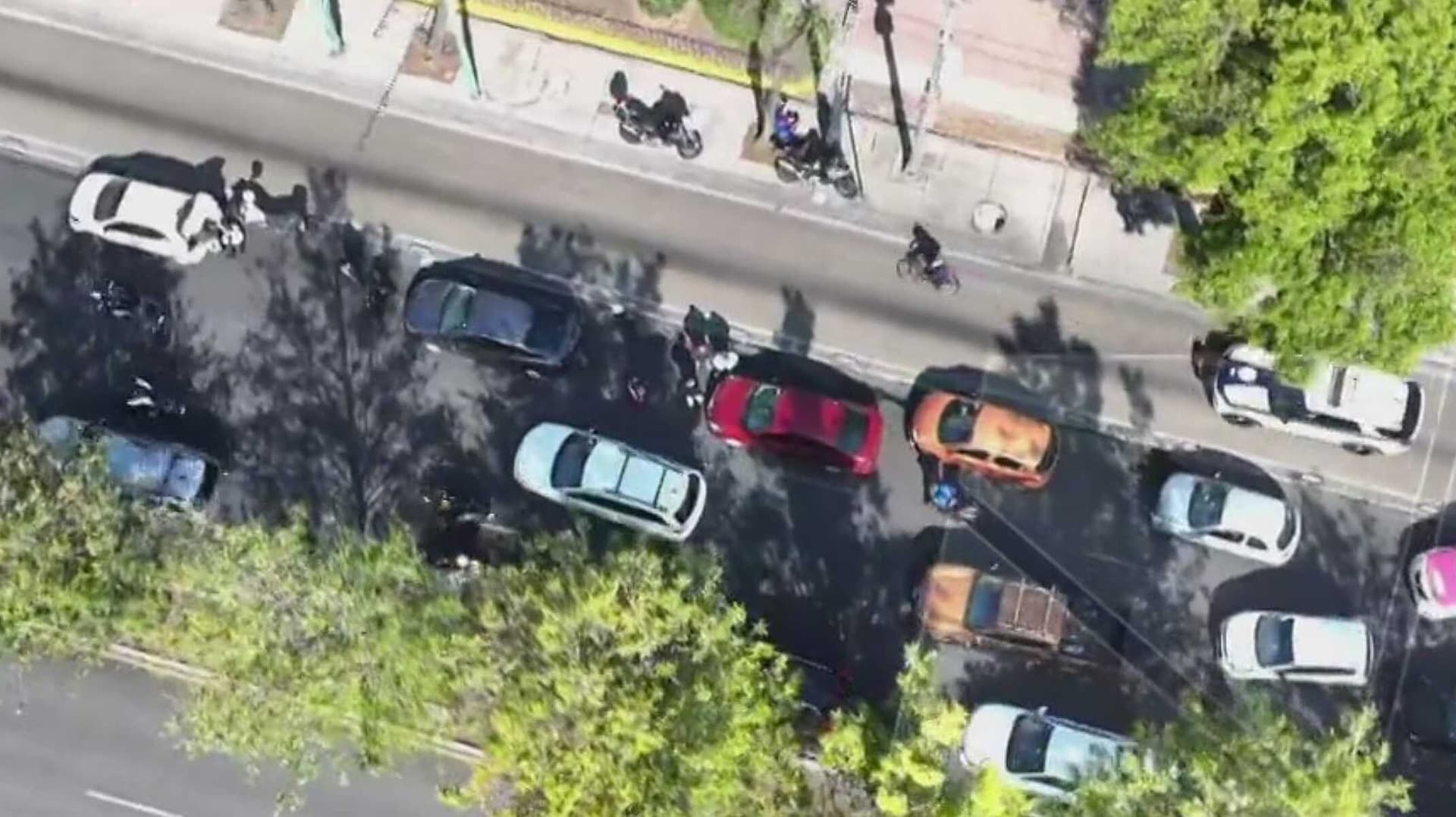 Choque Múltiple Afecta Circulación en en Paseo de la Reforma, CDMX