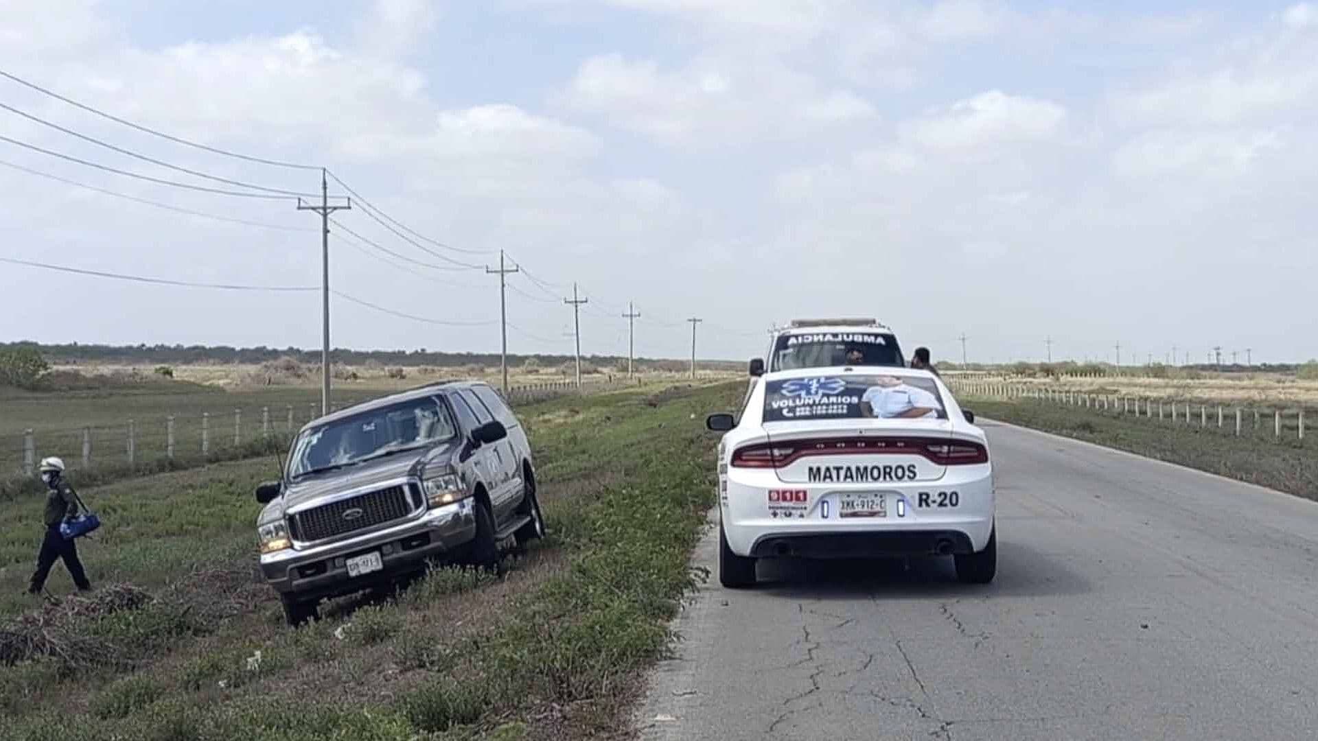 Registran Volcadura en Carretera El Mezquital de Matamoros; Lesionados son de Reynosa