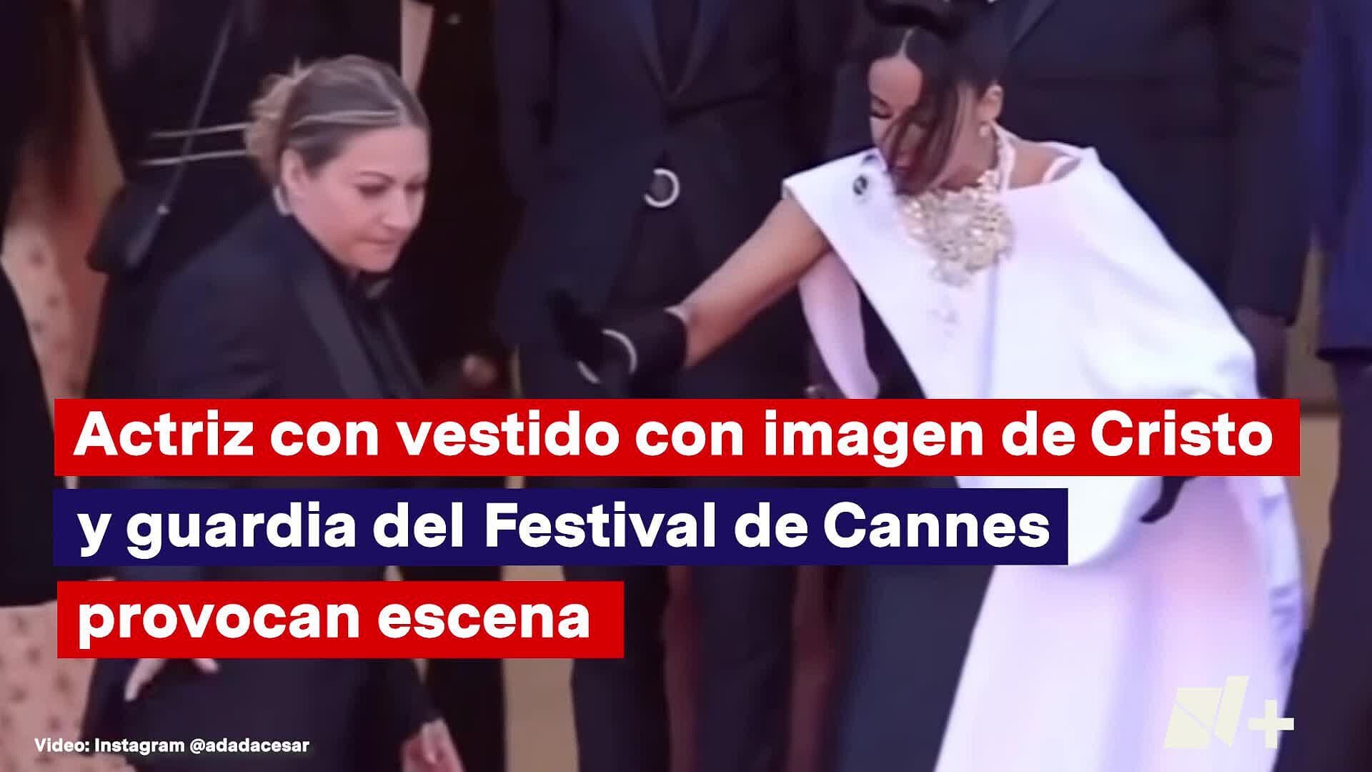 Seguridad del Festival de Cannes no Dejó que Actriz Luciera su Vestido con la Imagen de Cristo