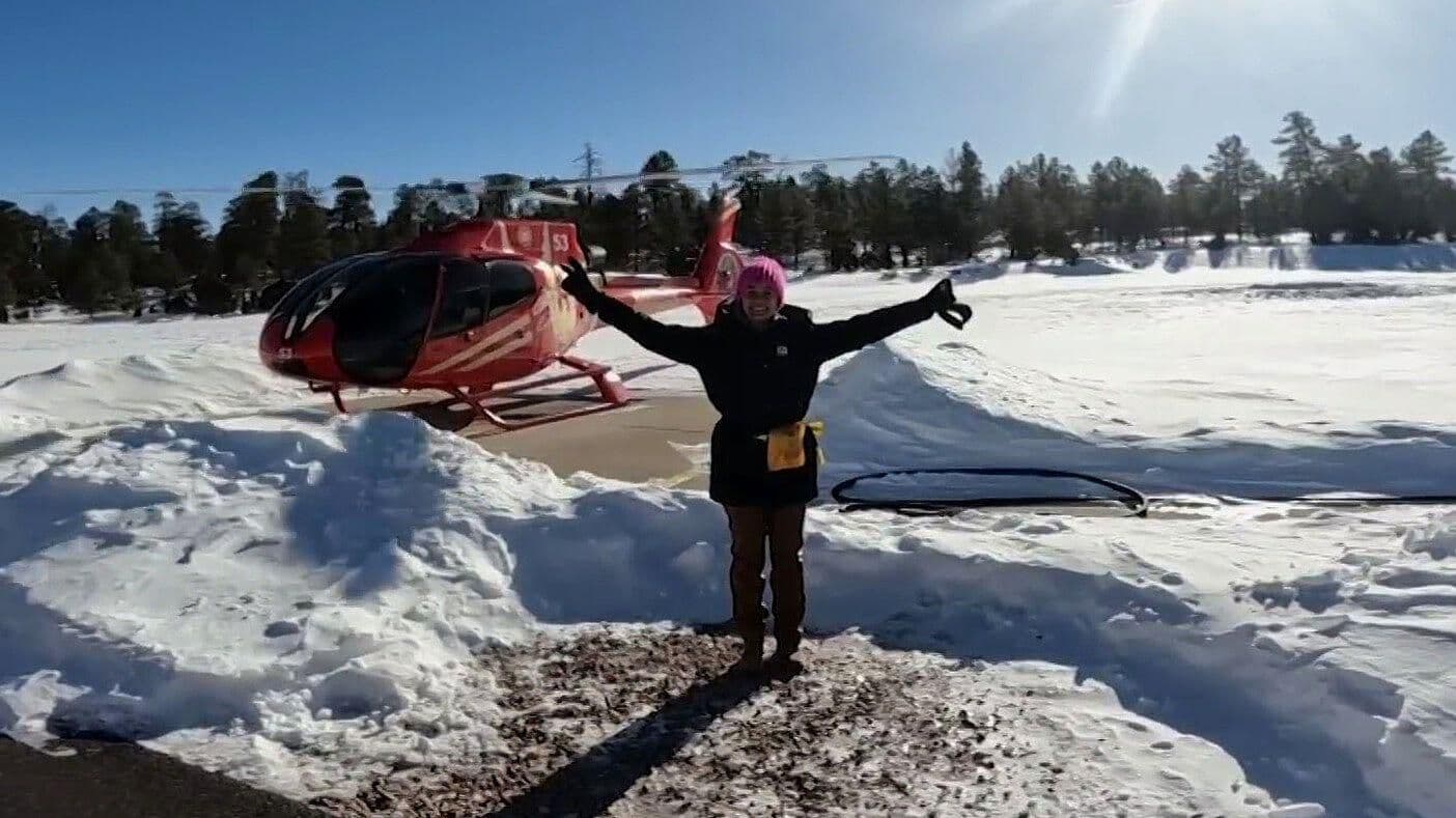 Así Fue el Viaje en Helicóptero de Gina Holguín, en Arizona
