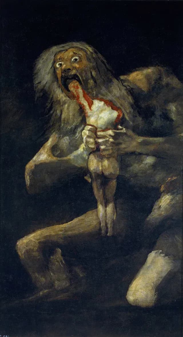 Saturno devorando a sus hijos, cuadro de Goya