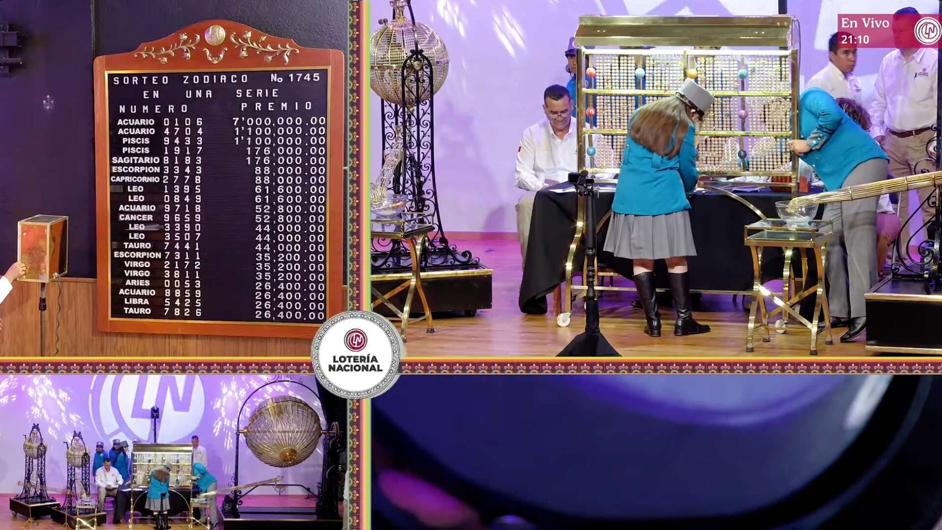 Resultado Premio Mayor Sorteo Zodiaco 1745 de la Lotería Nacional Hoy 17 de Mayo del 2026