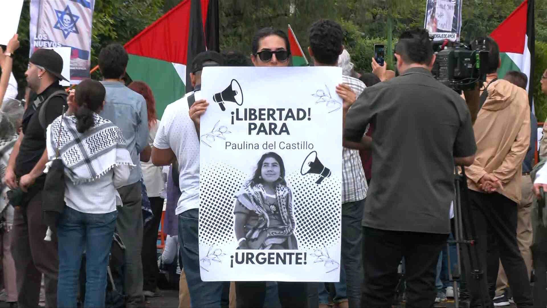 Protestan Frente a la Embajada de Israel en CDMX; Exigen Liberación de Mexicanas Detenidas en Flotilla Humanitaria