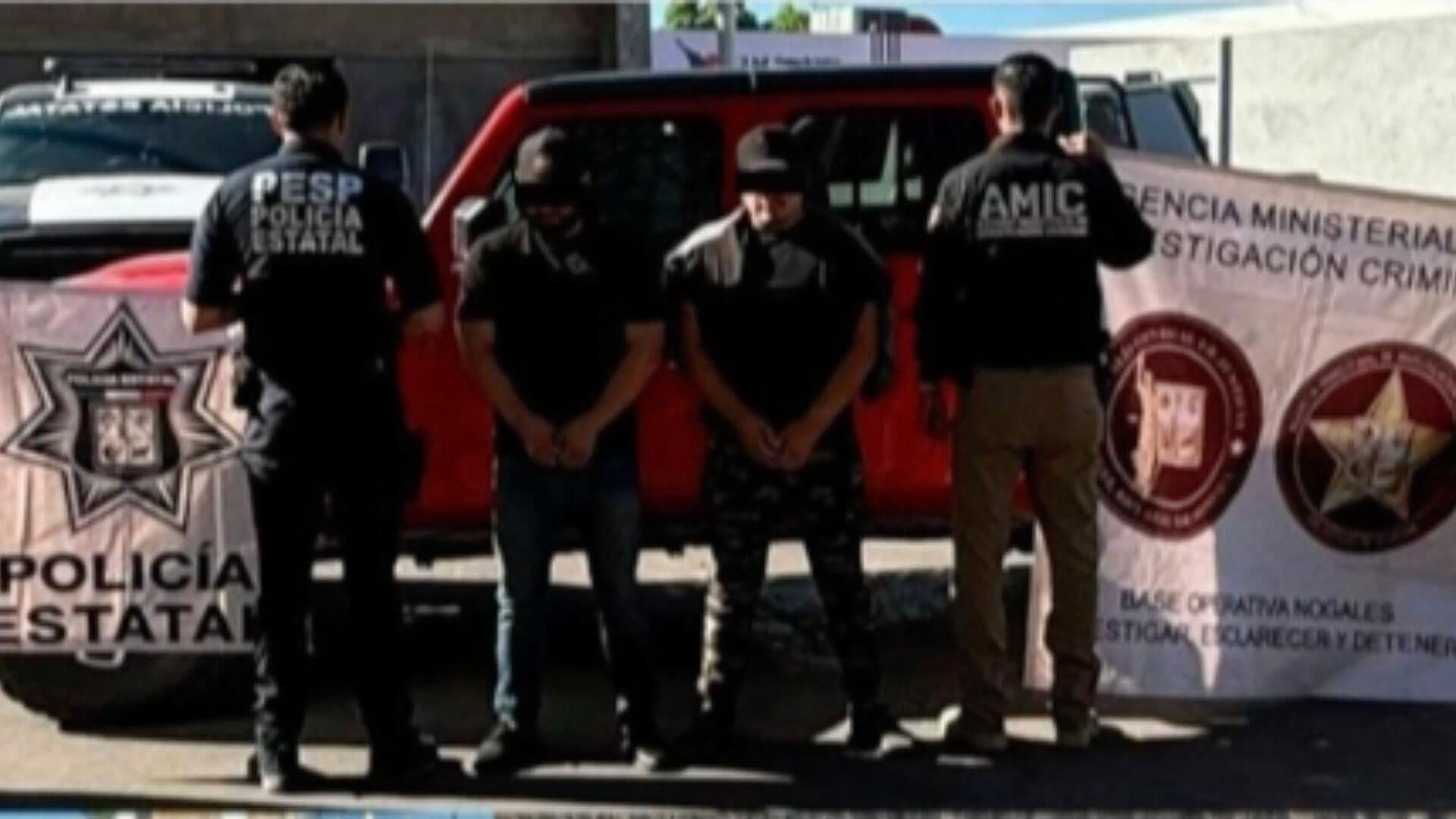 Capturan en Nogales a 2 Hombres en Vehículo con Reporte de Robo en Estados Unidos