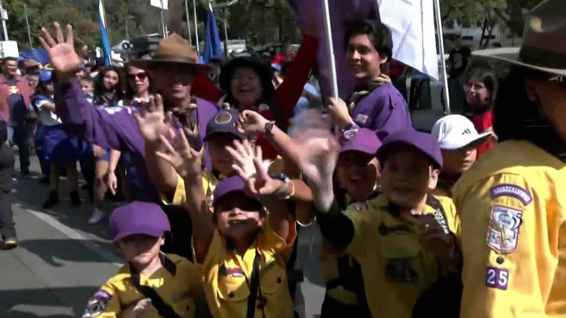 Scouts Realizan Desfile Nacional del Centenario en Cuauhtémoc, Ciudad de México