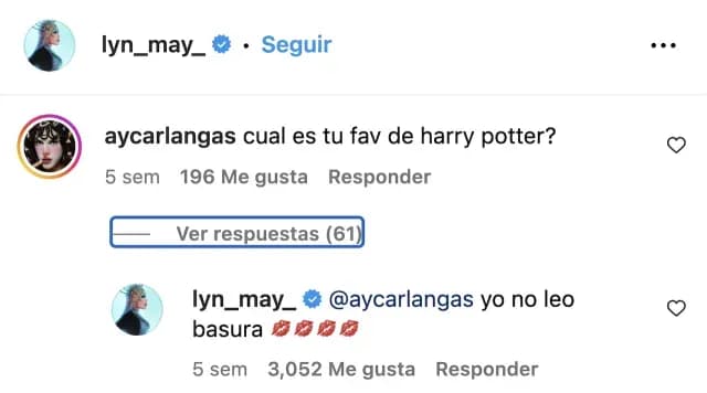 Lyn May opina sobre Harry Potter