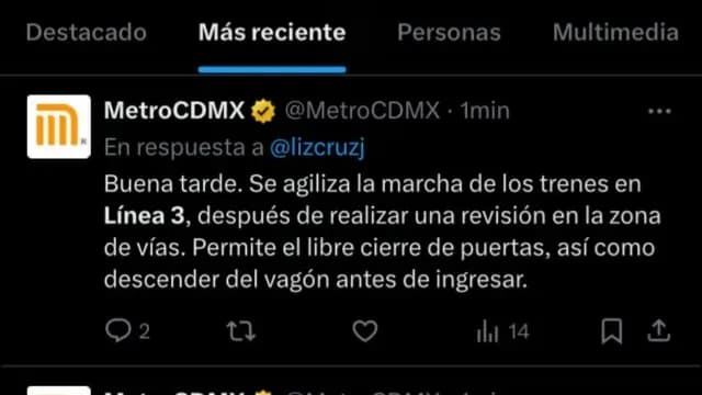 Línea 3 del Metro, CDMX.