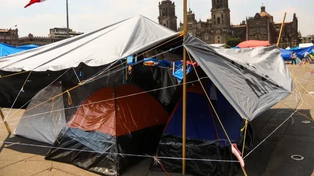 Plantón de la CNTE en el Zócalo CDMX
