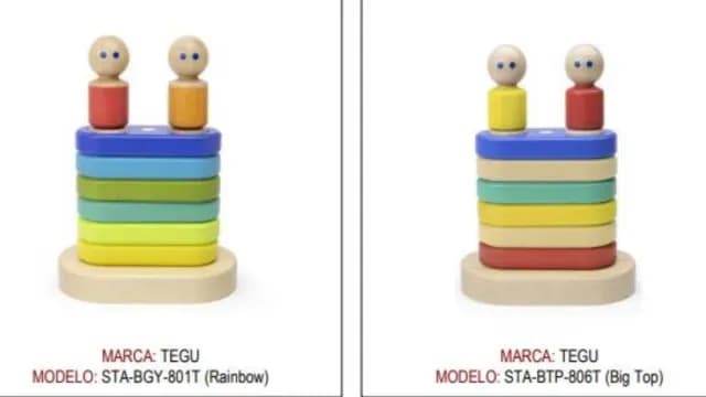 Juguetes a retirar de la marca Tegu