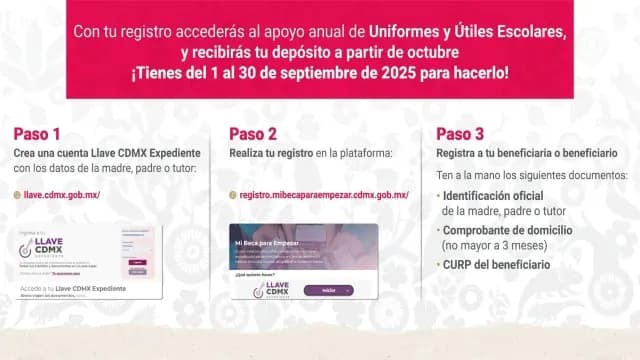 Nuevo registro a Mi Beca para Empezar.