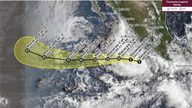 Tormenta Tropical Narda. Foto: Conagua