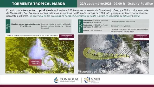 Tormenta tropical Narda.