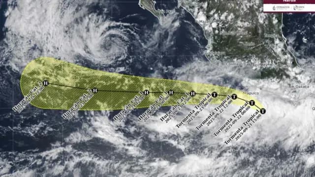 Huracán Narda en el Pacífico. Foto: Conagua