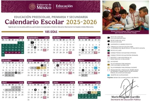 Calendario SEP ciclo 2025-2026