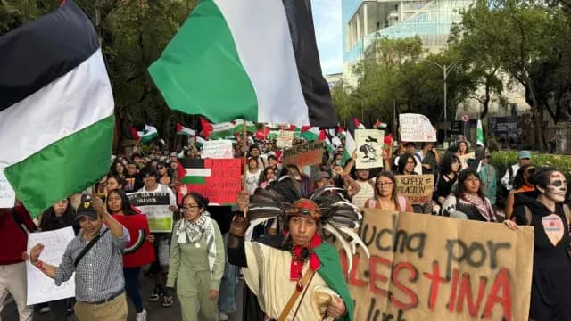 Marcha pro Palestina en CDMX. Foto: N+