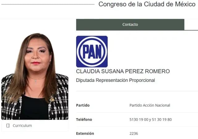 Diputada Claudia Pérez. Foto: Congreso CDMX