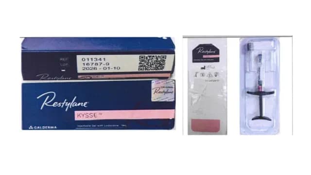 Producto Restylane Kysse que fue falsificado