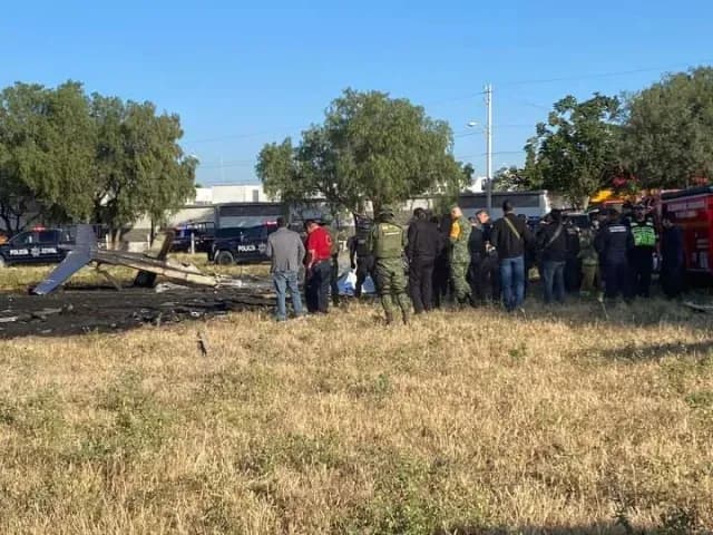 Se desploma helicóptero en Aguascalientes